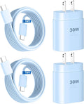 Phone 16 15 Pro Max Charger Fast Charging,30W USB C Phone 16 15 Fast Charger Block &10FT Long Type C Cable Cord for Phones 16 15/16 15 Pro Max/16 15 Pro/15 Plus/Pro 12.9/11 inch,Galaxy S24 Ultra,Blue