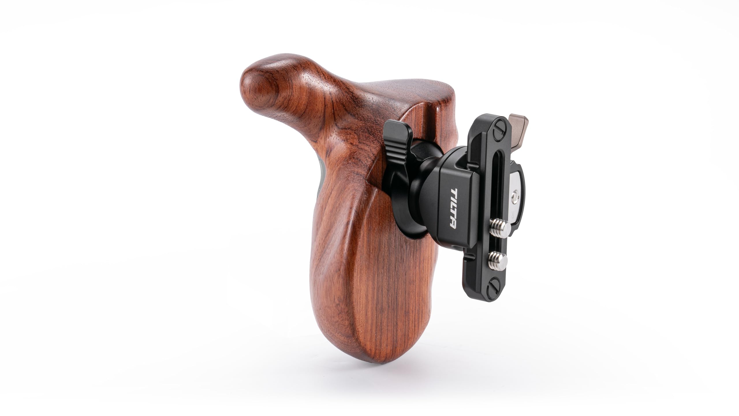 Tilta Advanced Left Side Wooden Handle (NATO Rail - Type VIII) | Black Walnut Wood & Aluminum Alloy Build | Quick Release Button