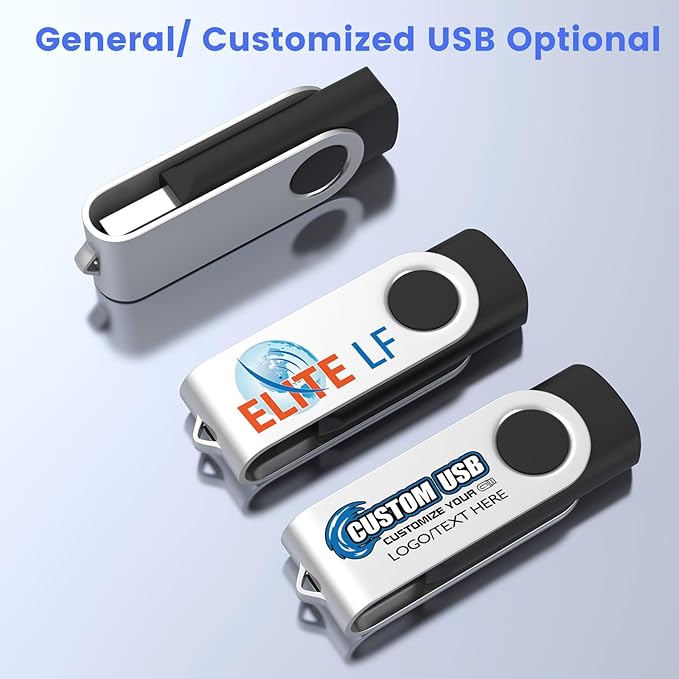 ABLAZE 16GB Flash Drives 500 Pack, USB 2.0 Thumb Drives Bulk Swivel Memory Stick Bulk USB 500 Pack Pendrives 16GB (Mixcolors)