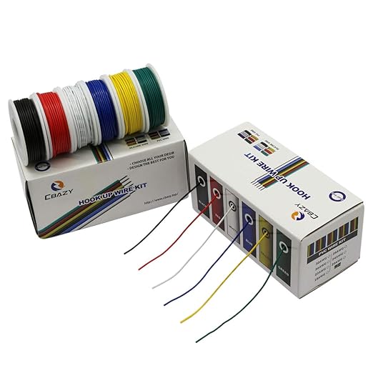 Stranded Wire Kit 22 Gauge 6 Colors 26.2feet Each Electrical Wire 22AWG PVC Wire