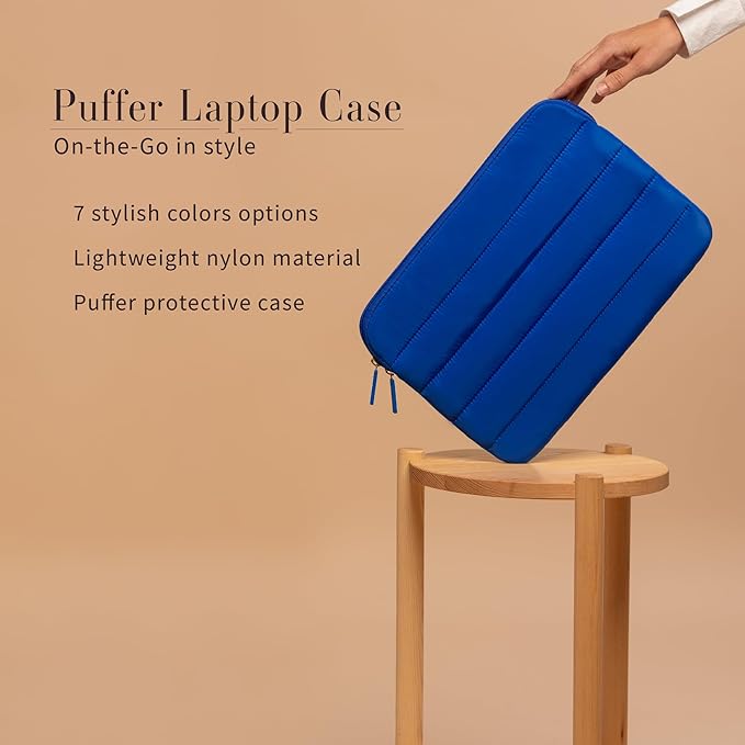 ANECDOTE Laptop Case 15-16 Inch – A Perfect Laptop Sleeve - Compatible with MacBook Air/Pro 15 inch M3 M2 M1 Chip Pro Max 2023-2021 – Fits Well, Made of 100% Nylon with Aesthetic Design (Royal Blue)