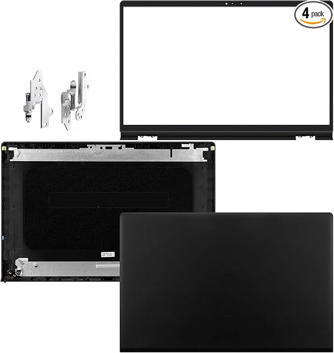 Konohan 4 Pack Replacement LCD Back Laptop Computer Replacement Parts Cover Top Case Lid Front Bezel with Hinges Compatible with Dell Inspiron 15 3510 3511 3515 3520 3525 00WPN8