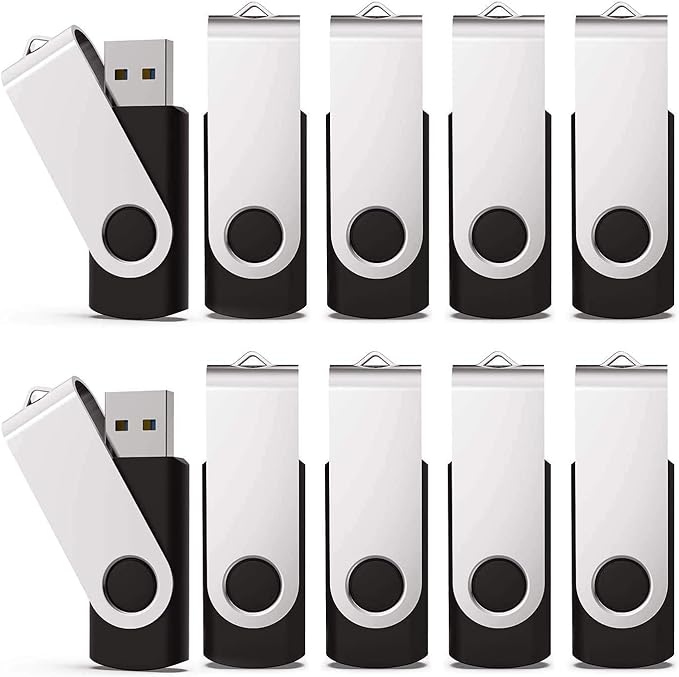 KEXIN 100 Pack 4GB Flash Drives - USB Thumb Drive, 4GB Memory Stick, Black