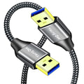 USB 3.0 A to A Male Cable 12 ft,Super Speed Type A Male to Male Cable USB 3.0 Double End USB Cord for Hard Disk, Cameras,Laptop Cooler, DVD Player and More (12FT/4M)