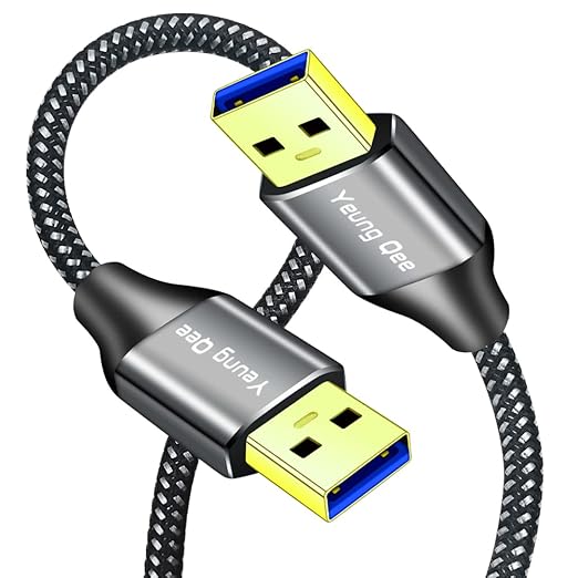 USB 3.0 A to A Male Cable 15 ft,Super Speed Type A Male to Male Cable USB 3.0 Double End USB Cord for Hard Disk, Cameras,Laptop Cooler, DVD Player and More (15FT/5M)