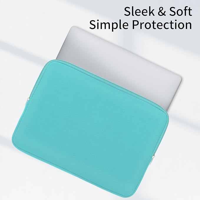 RAINYEAR 15 Inch Laptop Sleeve 15" Protective Soft Case Padded Cover Carrying Bag Specially Compatible with 15.4" MacBook Pro/Air A3241 A2941 A3114 A1938 A1707 A1990 (Blue, Upgraded Version)