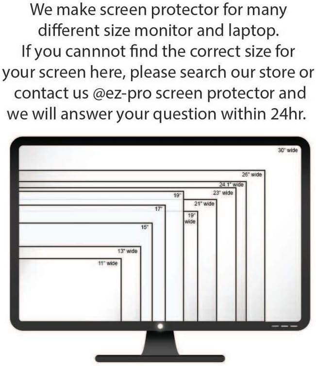 Privacy Screen Filter for 25 Inches Desktop Computer Monitor, Screen Protector size is 21.81 inch width x 12.28 inch height