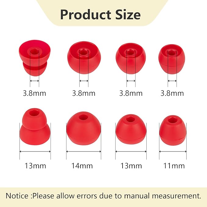 Ear Bud Covers Silicone Replacement Earbud Tips Compatible with Powerbeats Pro Beats Wireless Earphone Headphone Ear Tips 4 Pairs