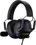SENZER SG500 Surround Sound Pro Gaming Headset with Noise Cancelling Microphone - Soft Memory Foam Padding - Portable Foldable Headphones for PC, PS4, PS5, Xbox One, Switch - Black