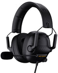 SENZER SG500 Surround Sound Pro Gaming Headset with Noise Cancelling Microphone - Soft Memory Foam Padding - Portable Foldable Headphones for PC, PS4, PS5, Xbox One, Switch - Black