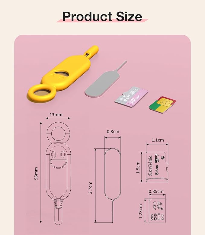 SIM Card Holder Contains Removal Openning Tool Tray Eject Pins 3 Pcs Needle Opener Ejector Compatible with All iPhone Apple iPad HTC Samsung Galaxy Cell Phone (Skyscape (3 Pcs))