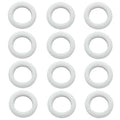 12 Pcs Rubber Grommets, 7/8" Inside Diameter 1" Drill Hole Rubber Wire Grommets for Wire, Firewall, Cables, Plugs (White)