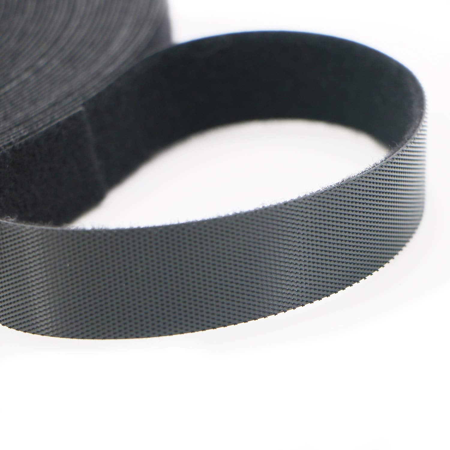 Pasow fastening tape Cable Tie Double Side Nylon Power Wire Management 3/4Inch 1 Roll Hook (25 Yards, Style 2)