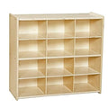 Contender 12 Cubbies 100% Birch Plywood Storage Cabinet, Office and Homeschool Organizer for Toys, Books, Art and Craft Supplies [Fully Assembled]