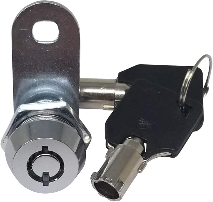 Admiral Locks Tubular Cam Lock, Keyed Alike Removable Key RV Compartment Storage Lock Cabinet Locks (Chrome Pack of 2, 5/8" 180°)