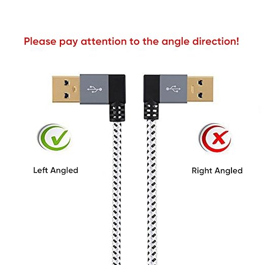 CableCreation Short USB 3.0 Extension Cable 1FT, Left Angle USB Male to Female Extender Cord, 90 Degree USB 3.0 for VR, PlayStation, Xbox, Keyboard, Space Gray 0.3M