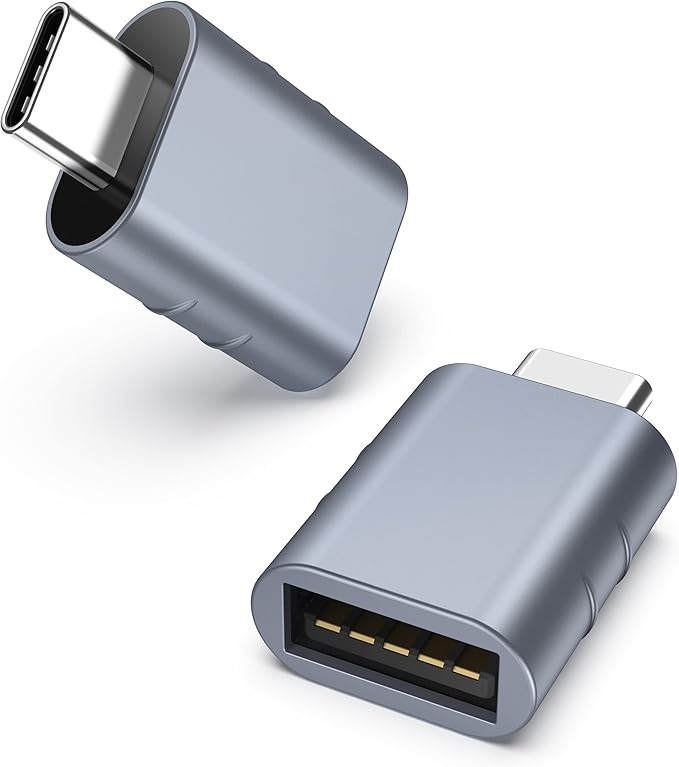 Syntech USB C Male to USB3 Female Adapter Compatible with iPhone 16 Pro Max iMac 2021, iPad Pro 2021, MacBook Pro 2020 / Air 2020 and Other Type C or Thunderbolt 3 Devices Blue, Pack of 2