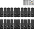 EASTBULL 8GB USB Flash Drive Bulk Thumb Drives 20 Pack with Lanyards USB 2.0 8GB Memory Sticks Zip Drive Pen Drive for Storage and Backup Black 20PCS