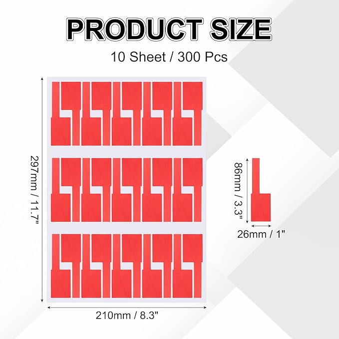 uxcell 300 Pcs Cable Labels, Waterproof Wire Cord Labels Tags, Cord Organizer Management Tags for Charger Cable Organizer Wire Markers Printer and Handwriting, Red