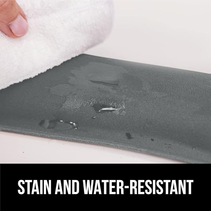GORILLA GRIP Silky Gel Memory Foam Wrist Rest for Computer Keyboard, Mouse, Ergonomic Design for Typing Pain Relief, Desk Pads Support Hand and Arm, Mousepad Rests, Stain Resistant, 2 Piece Pad, Gray