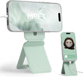 MOFT Phone Stand, Magnetic Phone Tripod Stand Stain-Resistant MOVAS Leather & Angle Adjustment & Strong Magnets Tripod for iPhone 16/15/14/13/12 (Included Metal Ring)-Peppermint