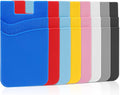 SS Phone Card Holder, Phone Wallet Stick On Silicion Card Holder for Back of Phone Credit Card Suitable for iPhone Samsung Galaxy Any Smartphone (8 Pack)