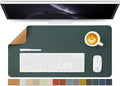 Cork Desk Mat - Dual-Sided Desk Pad for Office and Home - Desk Organization and Accessories - Ideal for Large Mouse Pad and Desk Mats on Top of Desks(Dark Green,27.6"x 13.8")