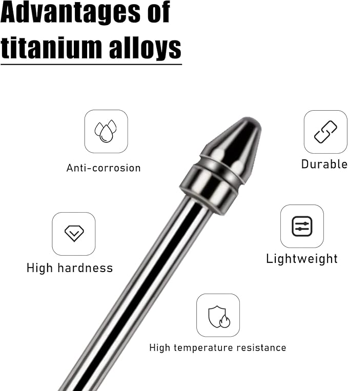 Universal Fit No Worn Out Fine Titanium Alloy Fine Pencil Nibs Compatible with BOOX Pen 2 Pro,iReader,IFLYTEK,Lamy AL-Star Digital Pen, Ballpoint Replacement Tips for eReader Digital Pen,2 Pcs