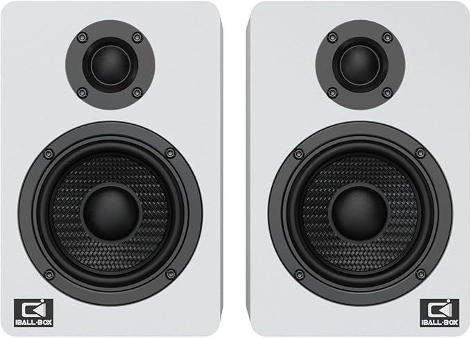 Harmony H2 60W Desktop Speakers with DSP, Bluetooth 5.3, 24-Bit Optical, USB-C, AUX, Silk-Dome Tweeter, Carbon-Fiber Woofer, for Computer, PC Monitor, Gaming (White)