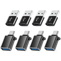 BaseNew USB Type C Male Female Adapter,Data Charging Cable Converter 8-Pack