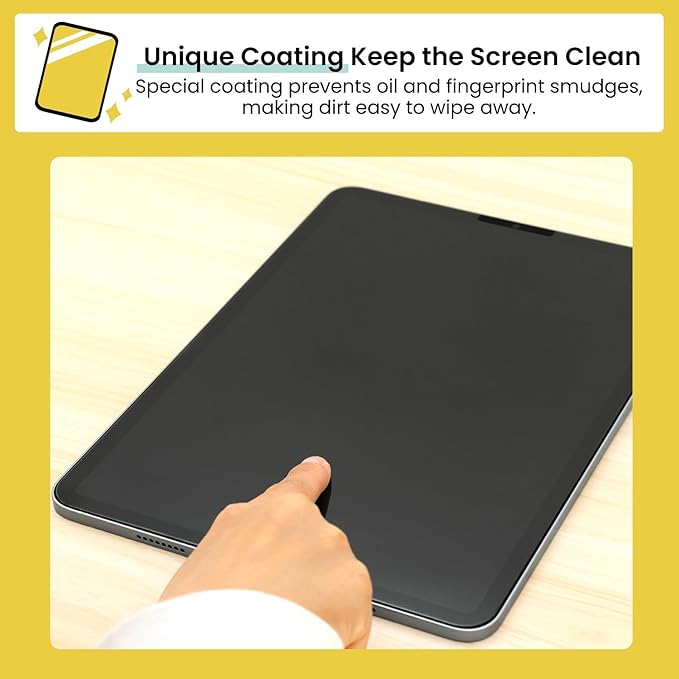 BELLEMOND Tempered Glass Screen Protector designed for iPad Air 11” (M3, 2025 / M2, 2024) - Anti Blue Light filter「EZ Guide」Alignment Kit for Flawless Installation, 10H Hardness - Designed in Japan