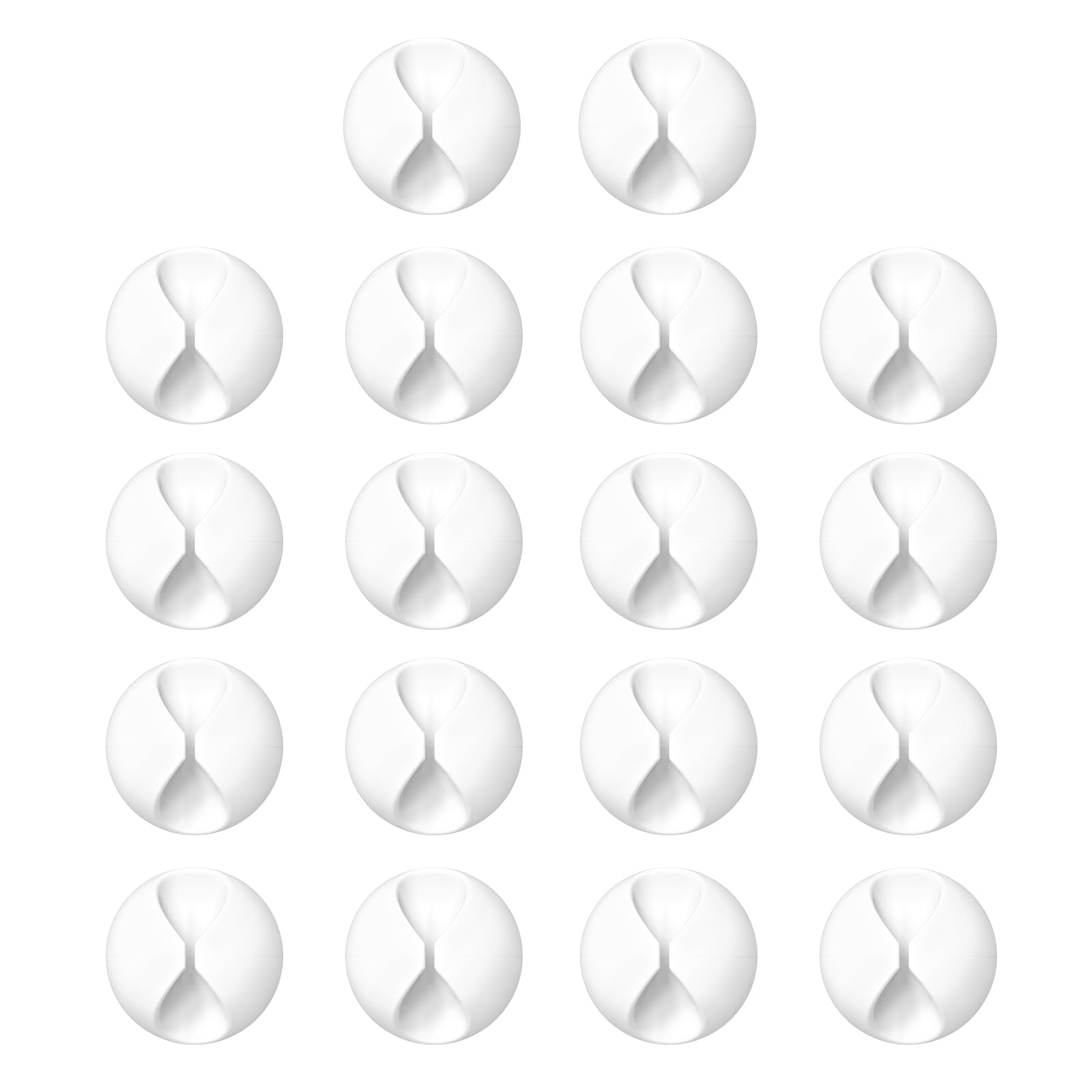 18 Pack Mini Cable Clips, Znben Cord Organizer Holder Adhesive Cord Management Charger Wire Holder Clips for Desk, Home, Office, Car, Cubicle, Nightstand White