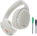 Skullcandy Crusher ANC 2 Over-Ear Noise Canceling Wireless Headphones with Sensory Bass and Charging Cable, 50 Hr Battery, Skull-iQ, Alexa Enabled, Microphone, Works with Bluetooth Devices - Bone