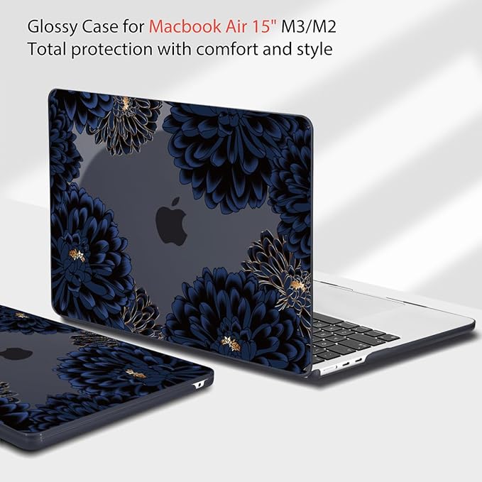 【CASE for MacBook Air 15 INCH】 - Only Compatible with M3 M2 MacBook Air 15 inch 2023 2024 Release with Liquid Retina Display & Touch ID, Model: A3114/A2941.