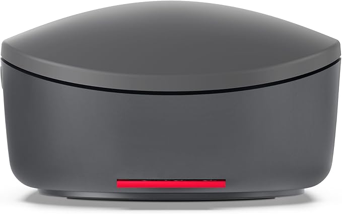 Lenovo Go Multi-Device Wireless Mouse, 2.4GHz Nano USB-C Receiver, Bluetooth, Adjustable DPI, USB-C Rechargeable Battery, Qi Wireless Charging, Ambidextrous, GY51C21211, Grey