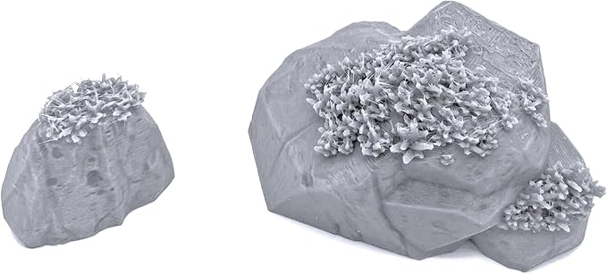Swamp Scatter Rocks by Printable Scenery, 3D Printed Tabletop RPG Scenery and Wargame Terrain 28mm Miniatures