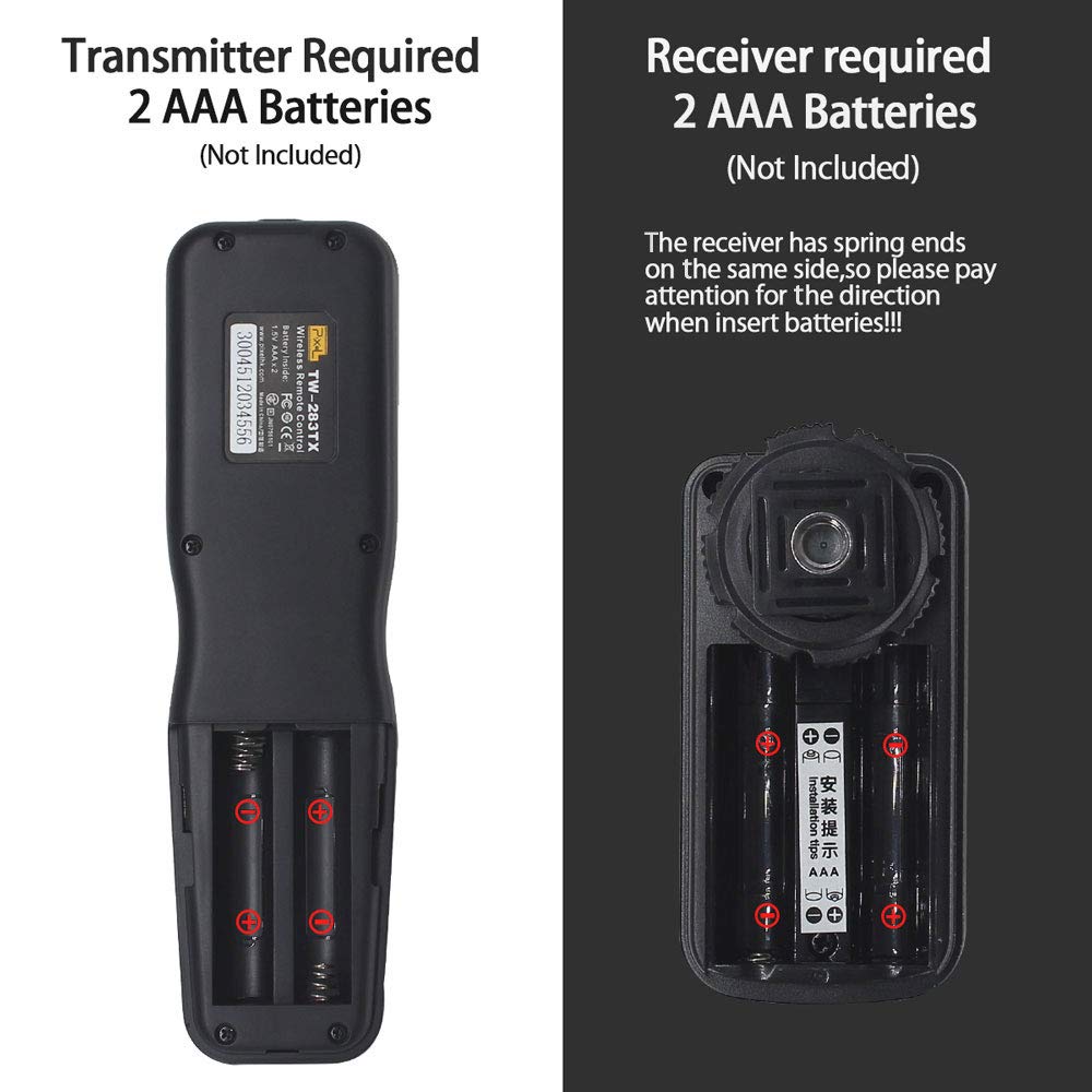 Remote Control Compatible for Sony, Pixel Wireless Shutter Release Cable TW-283 S1/S2 Timer Remote Control Compatible for Sony Alpha A100 A350 A450 A550 A560 A9 A99 A77 A7RII A7