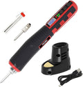FrogBro Cordless Soldering Iron with Adjustable Cordless Temperature 392°F-842°F Type-C Fast Charging, LED Display, Portable Rechargeable Soldering Kit，Auto Sleep/Shut-Off & Safety Lock