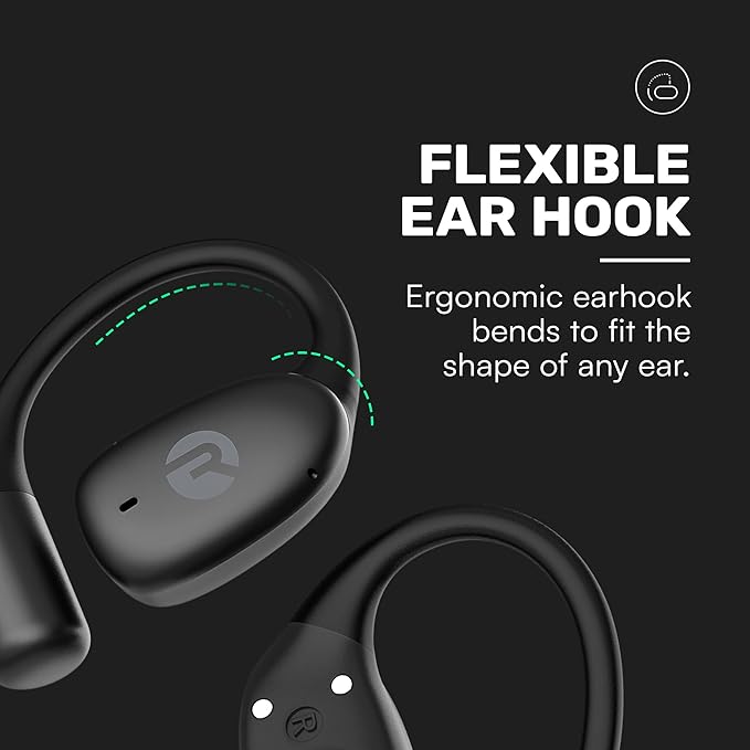 Raycon Essential Open Earbuds – True Wireless Open Ear Bluetooth 6.0 Headphones, Ultra-Lightweight, Comfort Hook Design, IPX5 Water Resistant, 36 Hours of Battery Life (Purple)