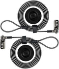 I3C Laptop Cable Lock 4 Digital Combination Lock Security Computer Cable Lock Anti Theft Combination Lock Compatible for Tablet Laptop (2 Packs)