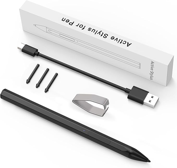 ASUS Stylus Pen for Transformer/Vivobook Flip/Notebook Touchscreen Laptop/Tablet - Rechargeable, 4096 Pressure Sensitivity, Microsoft MPP Protocol, Black