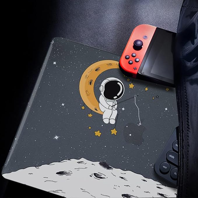 for MacBook Pro 13 inch Case M2 2022 2021 2020 Release A2338 M1 A2289 A2251 with Touch Bar & Touch ID, Astronaut Moon Glitter Black Plastic Hard Laptop Cover Keyboard Skin Screen Protector