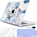 Compatible with 2025 2024-2022 MacBook Air 13.6 inch Case Model A3240 M4 A3113 M3 A2681 M2 with Touch ID, Plastic Hard Shell Case&Keyboard Cover&Screen Protector&Webcam Cover, Blue Graffiti