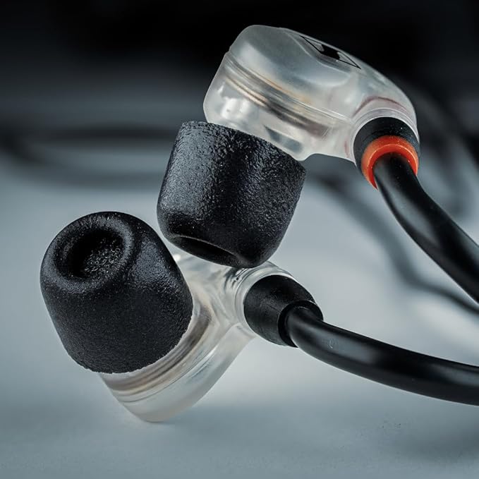 Comply 500 Core Series | Memory Foam Replacement IEM Ear Tips for KZ, Moondrop, FiiO Sennheiser & More | Superior Noise Isolation, Ultimate Comfort, Secure Fit | TechDefender, Black, Small (3 Pairs)