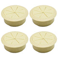 Desk Grommet 2" (50 mm), Desk Hole Cover for Cables Beige, Cable Grommet ABS Plastic, Desk Hole Grommet for Office and Home Table Cable, Detachable & Flexible Cable Cord Organizer-4 Pcs