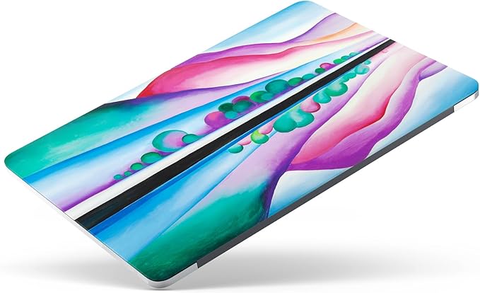 Berkin Arts for MacBook Air 13.6 inch Case A3240 A3113 A2681 (M4 M3 M2) 2025 2024-2022 Release with Keyboard Cover & Screen Protector Abstract Landscape(Lake George Reflection by O'Keeffe)
