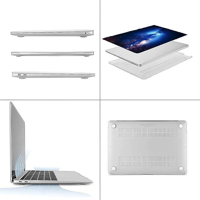 Compatible with MacBook Air 13.3 13.6 Inch Case 2022 2021 2020 2019 Plastic Hard Shell Case Cover,13.3 Air (A1932/A2179/A2337), Milky Way Galaxy