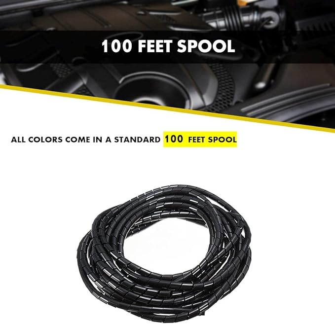 Kable Kontrol Vortex Spiral Cable Wrap - 1/2” Inch 100’ Feet Long - Hose Protector Flexible Polyethylene Wire Conduit Tubing Cable Sleeve Cord Cover to Organize Wires – Natural