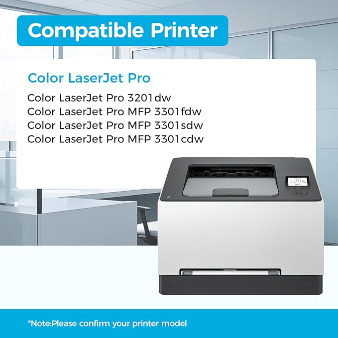 218X Toner Cartridge (with Chip) High Yield 4 Pack Replacement for HP 218X W2180X 218A W2180A Works with HP Color Laserjet Pro 3201dw MFP 3301fdw 3301sdw 3301cdw Printer Ink Black Cyan Yellow Magenta