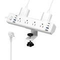 VILONG Desk Clamp Power Strip, Edge Mount, 8AC, 8USB (4 USB-C), 1200J